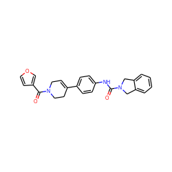 O=C(Nc1ccc(C2=CCN(C(=O)c3ccoc3)CC2)cc1)N1Cc2ccccc2C1 ZINC000166480906