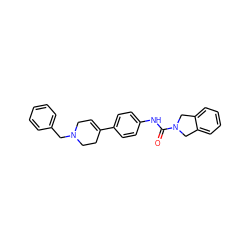 O=C(Nc1ccc(C2=CCN(Cc3ccccc3)CC2)cc1)N1Cc2ccccc2C1 ZINC000165984403