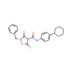 O=C(Nc1ccc(C2CCCCC2)cc1)C1C(=O)O[C@H](Cc2ccccc2)C1=O ZINC000101137795