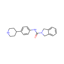 O=C(Nc1ccc(C2CCNCC2)cc1)N1Cc2ccccc2C1 ZINC000167046926