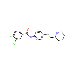 O=C(Nc1ccc(CC[C@@H]2CCCCN2)cc1)c1ccc(Cl)c(Cl)c1 ZINC000117719380