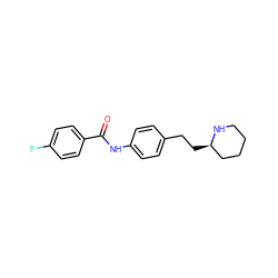 O=C(Nc1ccc(CC[C@@H]2CCCCN2)cc1)c1ccc(F)cc1 ZINC000117720843