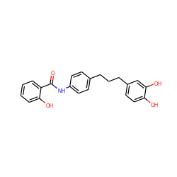 O=C(Nc1ccc(CCCc2ccc(O)c(O)c2)cc1)c1ccccc1O ZINC000028088927