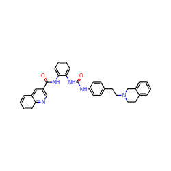 O=C(Nc1ccc(CCN2CCc3ccccc3C2)cc1)Nc1ccccc1NC(=O)c1cnc2ccccc2c1 ZINC000028877238