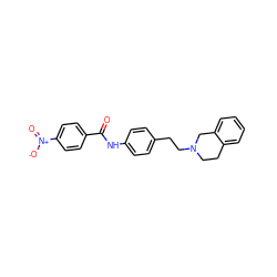 O=C(Nc1ccc(CCN2CCc3ccccc3C2)cc1)c1ccc([N+](=O)[O-])cc1 ZINC000029062151