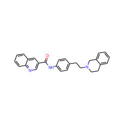 O=C(Nc1ccc(CCN2CCc3ccccc3C2)cc1)c1cnc2ccccc2c1 ZINC000029064344