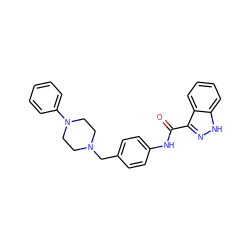 O=C(Nc1ccc(CN2CCN(c3ccccc3)CC2)cc1)c1n[nH]c2ccccc12 ZINC000653711530