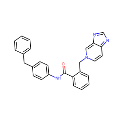 O=C(Nc1ccc(Cc2ccccc2)cc1)c1ccccc1Cn1ccc2ncnc-2c1 ZINC000100062203