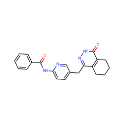 O=C(Nc1ccc(Cc2n[nH]c(=O)c3c2CCCC3)cn1)c1ccccc1 ZINC000167679965