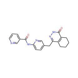 O=C(Nc1ccc(Cc2n[nH]c(=O)c3c2CCCC3)cn1)c1cccnc1 ZINC000169180115