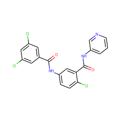 O=C(Nc1ccc(Cl)c(C(=O)Nc2cccnc2)c1)c1cc(Cl)cc(Cl)c1 ZINC000040864339