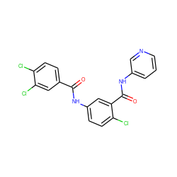 O=C(Nc1ccc(Cl)c(C(=O)Nc2cccnc2)c1)c1ccc(Cl)c(Cl)c1 ZINC000040864175