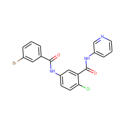 O=C(Nc1ccc(Cl)c(C(=O)Nc2cccnc2)c1)c1cccc(Br)c1 ZINC000040866804