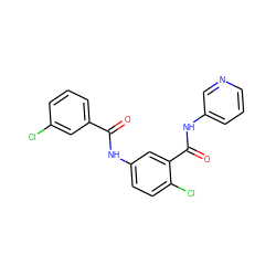 O=C(Nc1ccc(Cl)c(C(=O)Nc2cccnc2)c1)c1cccc(Cl)c1 ZINC000038238818