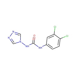 O=C(Nc1ccc(Cl)c(Cl)c1)Nn1cnnc1 ZINC000000329887