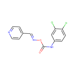 O=C(Nc1ccc(Cl)c(Cl)c1)O/N=C/c1ccncc1 ZINC000000334465