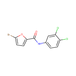 O=C(Nc1ccc(Cl)c(Cl)c1)c1ccc(Br)o1 ZINC000000362857