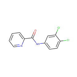 O=C(Nc1ccc(Cl)c(Cl)c1)c1ccccn1 ZINC000003065515