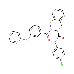 O=C(Nc1ccc(Cl)cc1)[C@@H]1Cc2ccccc2CN1C(=O)c1cccc(Oc2ccccc2)c1 ZINC000028115195