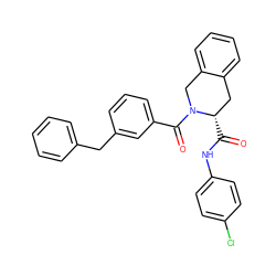 O=C(Nc1ccc(Cl)cc1)[C@H]1Cc2ccccc2CN1C(=O)c1cccc(Cc2ccccc2)c1 ZINC000028520223