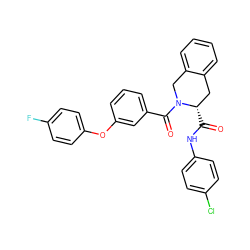 O=C(Nc1ccc(Cl)cc1)[C@H]1Cc2ccccc2CN1C(=O)c1cccc(Oc2ccc(F)cc2)c1 ZINC000028521961