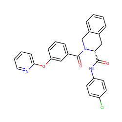 O=C(Nc1ccc(Cl)cc1)[C@H]1Cc2ccccc2CN1C(=O)c1cccc(Oc2ccccn2)c1 ZINC000028521297