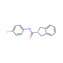 O=C(Nc1ccc(Cl)cc1)N1Cc2ccccc2C1 ZINC000082286937