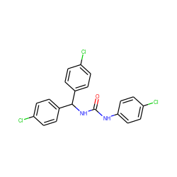 O=C(Nc1ccc(Cl)cc1)NC(c1ccc(Cl)cc1)c1ccc(Cl)cc1 ZINC000013676240