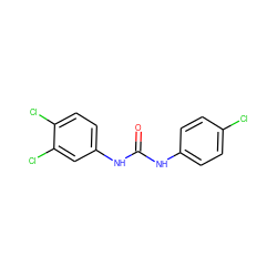 O=C(Nc1ccc(Cl)cc1)Nc1ccc(Cl)c(Cl)c1 ZINC000000121480