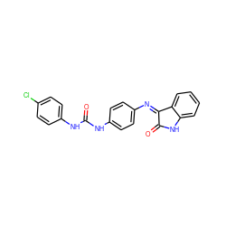 O=C(Nc1ccc(Cl)cc1)Nc1ccc(N=C2C(=O)Nc3ccccc32)cc1 ZINC000473108272