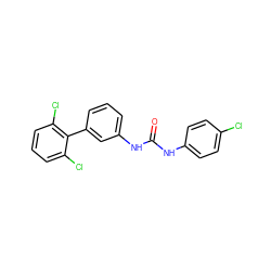 O=C(Nc1ccc(Cl)cc1)Nc1cccc(-c2c(Cl)cccc2Cl)c1 ZINC001772641744