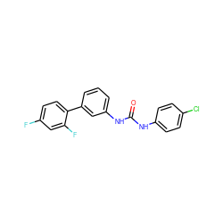 O=C(Nc1ccc(Cl)cc1)Nc1cccc(-c2ccc(F)cc2F)c1 ZINC001772624978