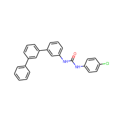 O=C(Nc1ccc(Cl)cc1)Nc1cccc(-c2cccc(-c3ccccc3)c2)c1 ZINC001772656638