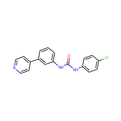 O=C(Nc1ccc(Cl)cc1)Nc1cccc(-c2ccncc2)c1 ZINC001202375864