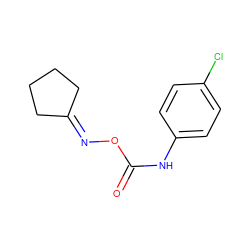 O=C(Nc1ccc(Cl)cc1)ON=C1CCCC1 ZINC000000289204