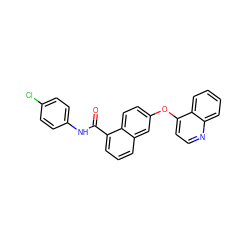 O=C(Nc1ccc(Cl)cc1)c1cccc2cc(Oc3ccnc4ccccc34)ccc12 ZINC000029134702