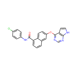 O=C(Nc1ccc(Cl)cc1)c1cccc2cc(Oc3ncnc4[nH]ccc34)ccc12 ZINC000029134929