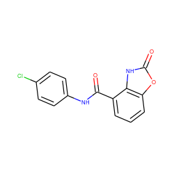 O=C(Nc1ccc(Cl)cc1)c1cccc2oc(=O)[nH]c12 ZINC000028881163