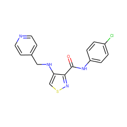 O=C(Nc1ccc(Cl)cc1)c1nscc1NCc1ccncc1 ZINC000040917955