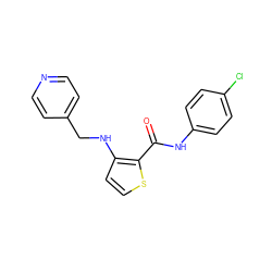 O=C(Nc1ccc(Cl)cc1)c1sccc1NCc1ccncc1 ZINC000028957051