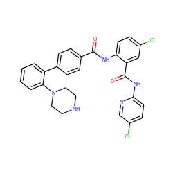 O=C(Nc1ccc(Cl)cc1C(=O)Nc1ccc(Cl)cn1)c1ccc(-c2ccccc2N2CCNCC2)cc1 ZINC000028101301