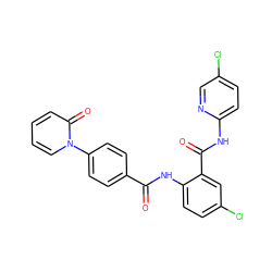 O=C(Nc1ccc(Cl)cc1C(=O)Nc1ccc(Cl)cn1)c1ccc(-n2ccccc2=O)cc1 ZINC000029046540