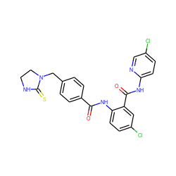 O=C(Nc1ccc(Cl)cc1C(=O)Nc1ccc(Cl)cn1)c1ccc(CN2CCNC2=S)cc1 ZINC000028098195