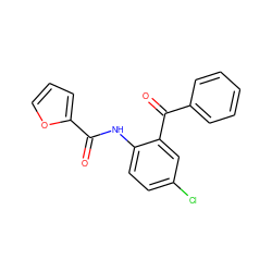 O=C(Nc1ccc(Cl)cc1C(=O)c1ccccc1)c1ccco1 ZINC000000029998