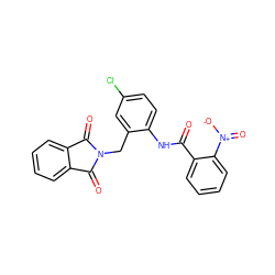 O=C(Nc1ccc(Cl)cc1CN1C(=O)c2ccccc2C1=O)c1ccccc1[N+](=O)[O-] ZINC000028948900