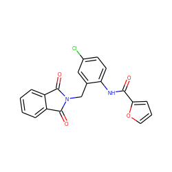 O=C(Nc1ccc(Cl)cc1CN1C(=O)c2ccccc2C1=O)c1ccco1 ZINC000028948908