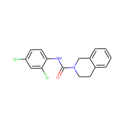 O=C(Nc1ccc(Cl)cc1Cl)N1CCc2ccccc2C1 ZINC000032117094