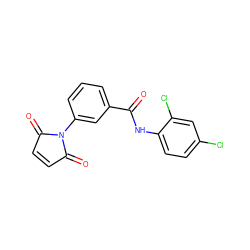 O=C(Nc1ccc(Cl)cc1Cl)c1cccc(N2C(=O)C=CC2=O)c1 ZINC000002970298