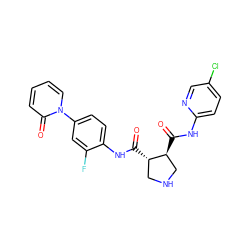 O=C(Nc1ccc(Cl)cn1)[C@H]1CNC[C@@H]1C(=O)Nc1ccc(-n2ccccc2=O)cc1F ZINC000058575813