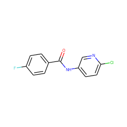 O=C(Nc1ccc(Cl)nc1)c1ccc(F)cc1 ZINC000004106322